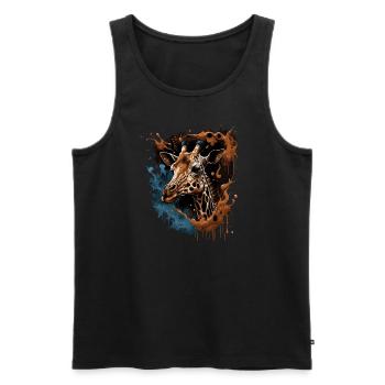 Giraffe - Men's Premium Organic Tank Top - black - Front - AI Model Male 178 light (178cm)