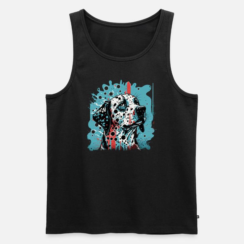 Dalmatiner - Männer Premium Bio Tank Top - Schwarz
