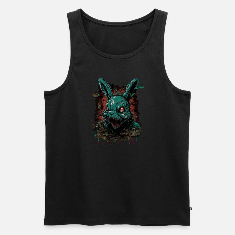 happy creepy easter - Männer Premium Bio Tank Top - Schwarz