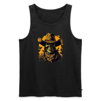 Der Geist des Cowboys - Männer Premium Bio Tank Top - Schwarz - Vorne - Michal (187cm)