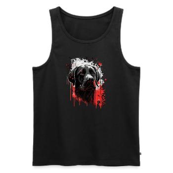 Labrador - Men's Premium Organic Tank Top - black - Front - Michal (187cm)