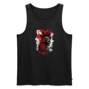 Creepy Pineapple Punk - Men's Premium Organic Tank Top - black - Front - Michal (187cm)