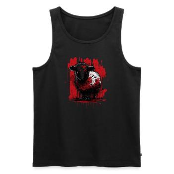 Cute black sheep - Men's Premium Organic Tank Top - black - Front - AI Model Male 178 light (178cm)