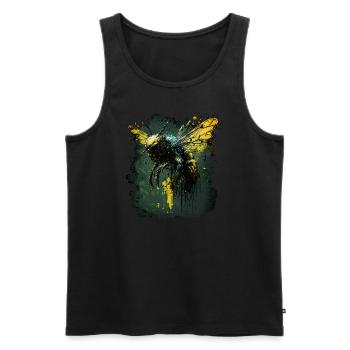 Gruselige Zombie Horrorbiene - Männer Premium Bio Tank Top - Schwarz - Vorne - AI Model Male 178 light (178cm)