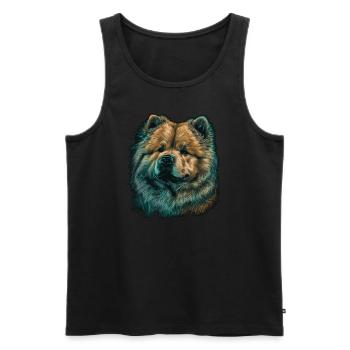 Chow Chow - Männer Premium Bio Tank Top - Schwarz - Vorne - Michal (187cm)