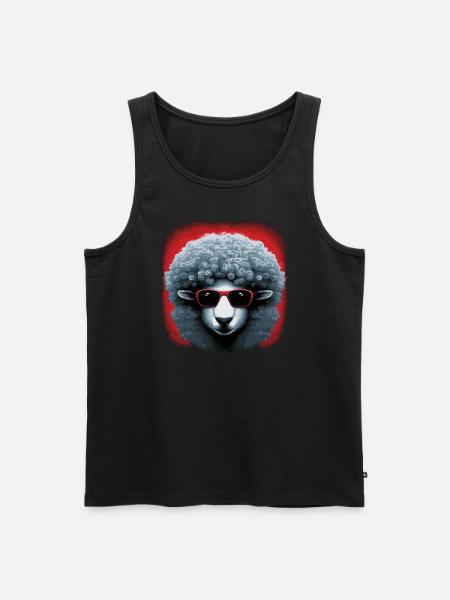 Flowerpower Sheep - Men's Premium Organic Tank Top - black