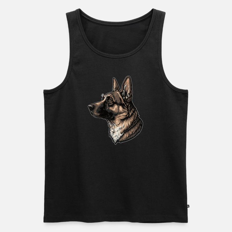 Deutscher Schäferhund - Männer Premium Bio Tank Top - Schwarz