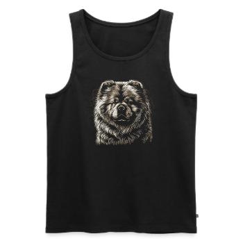 Chow Chow Hund - Männer Premium Bio Tank Top - Schwarz - Vorne - Michal (187cm)
