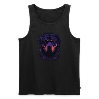 Chien Rottweiler - Débardeur bio Premium Homme - noir - Devant - Michal (187cm)