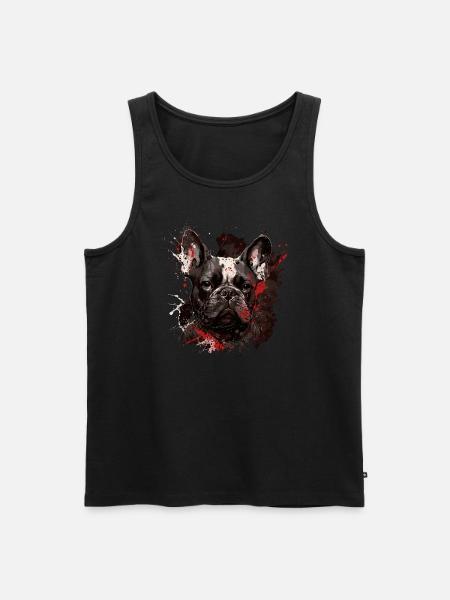 French Bulldog - Men's Premium Organic Tank Top - black