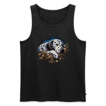 Dalmatien endormi - Débardeur bio Premium Homme - noir - Devant - Michal (187cm)
