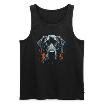 Great Dane - Men's Premium Organic Tank Top - black - Front - AI Model Male 178 light (178cm)