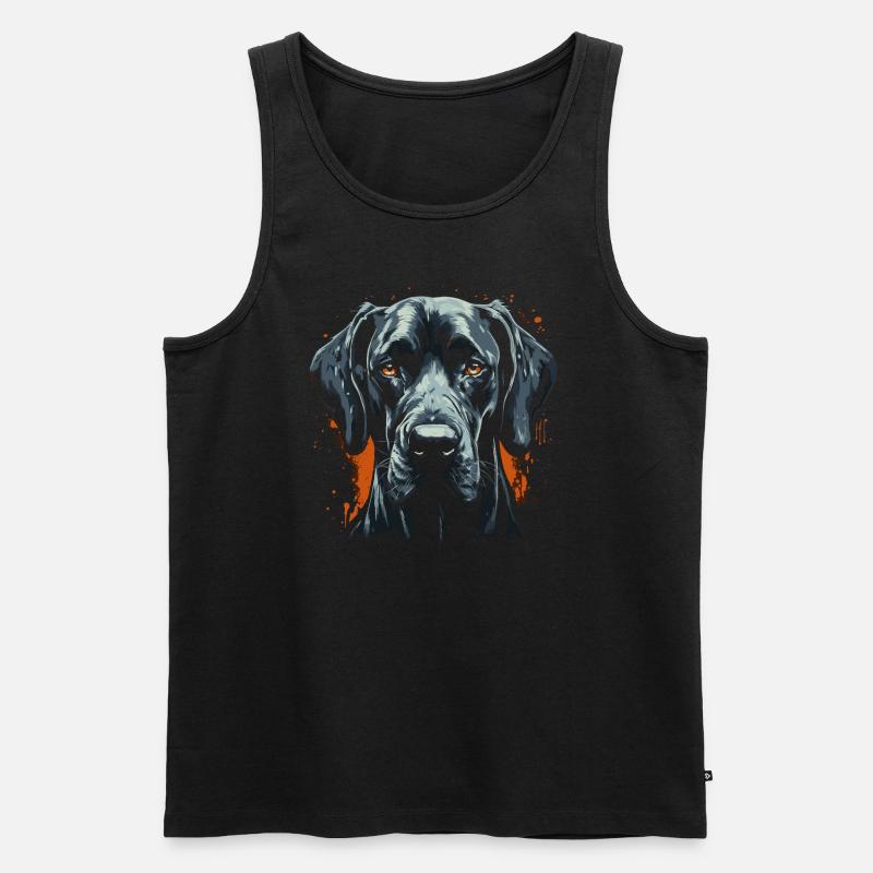 Deutsche Dogge - Männer Premium Bio Tank Top - Schwarz