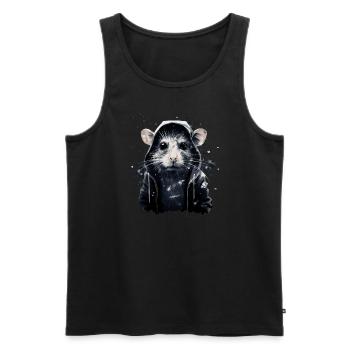 Cool Hip Hop Rat - Débardeur bio Premium Homme - noir - Devant - AI Model Male 178 light (178cm)