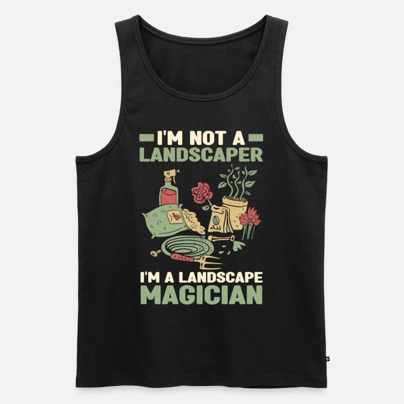 Landschaftsbau Landschaftsgärtner Gärtner Geschenk - Männer Premium Bio Tank Top - Schwarz