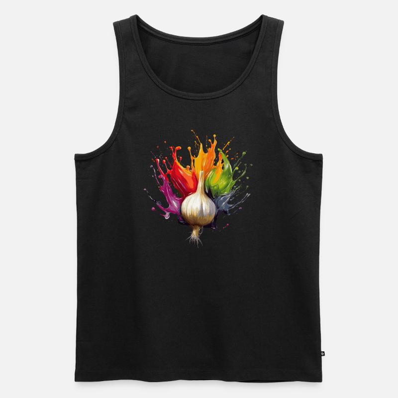 Knoblauch - Männer Premium Bio Tank Top - Schwarz