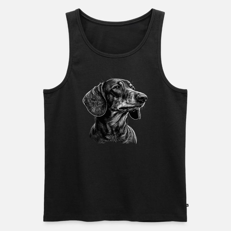Dackel - Männer Premium Bio Tank Top - Schwarz