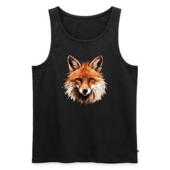Rotfuchs - Männer Premium Bio Tank Top - Schwarz - Vorne - Michal (187cm)