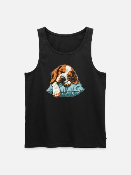 Sleeping Beagle - Men's Premium Organic Tank Top - black