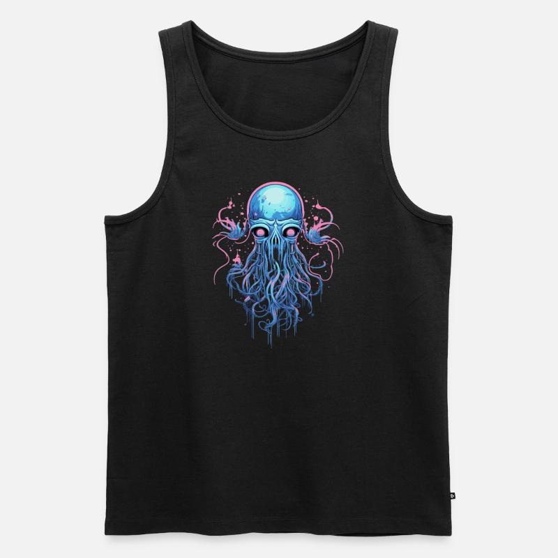 Qualle - Männer Premium Bio Tank Top - Schwarz