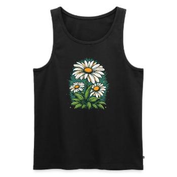 Daisy - Men's Premium Organic Tank Top - black - Front - AI Model Male 178 light (178cm)