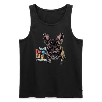 Cute french bulldog - Men's Premium Organic Tank Top - black - Front - Michal (187cm)