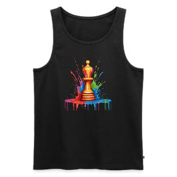 Bishop, Chess, Horse - Men's Premium Organic Tank Top - black - Front - AI Model Male 178 light (178cm)