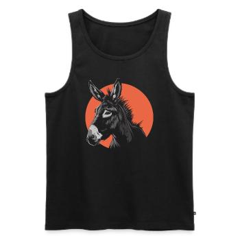Ein Esel - Männer Premium Bio Tank Top - Schwarz - Vorne - AI Model Male 178 light (178cm)
