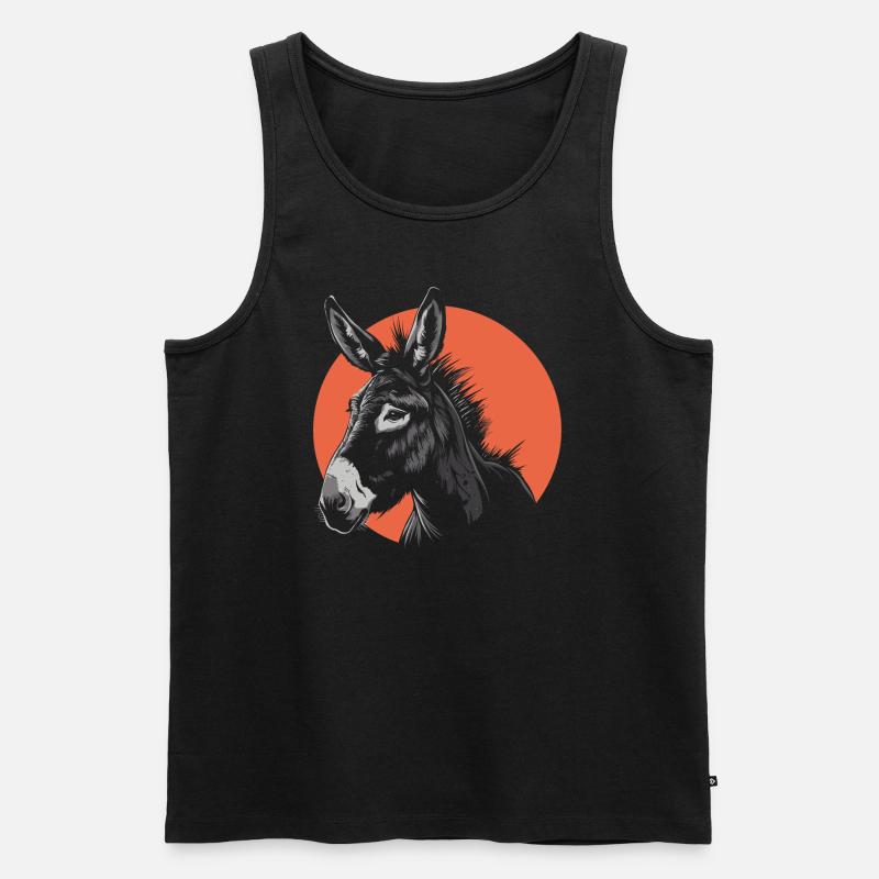 Ein Esel - Männer Premium Bio Tank Top - Schwarz