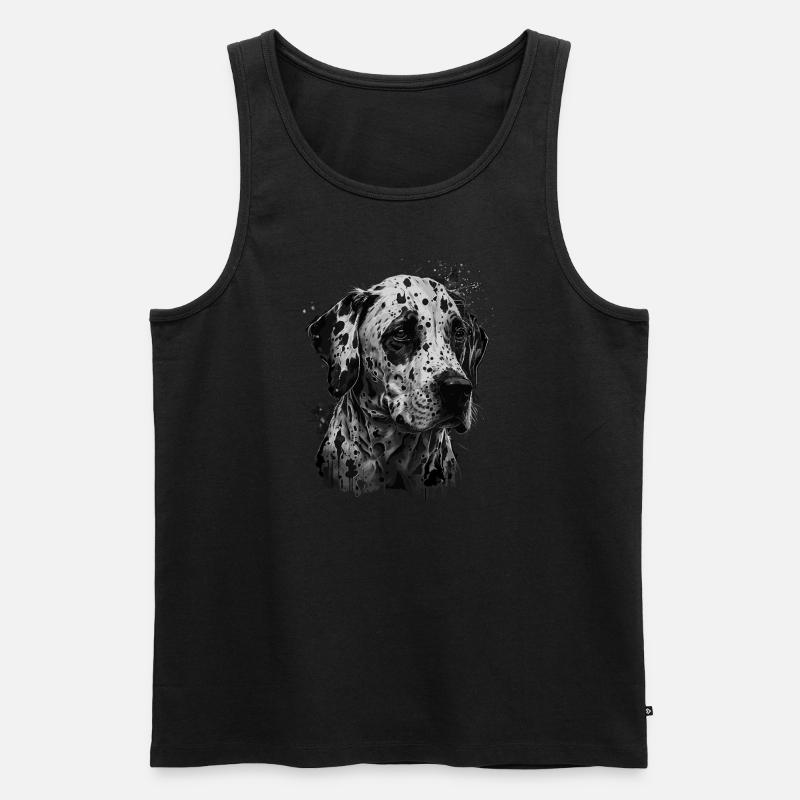 Dalmatiner - Männer Premium Bio Tank Top - Schwarz