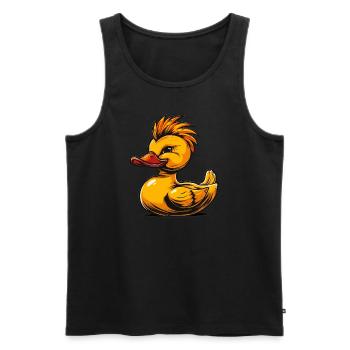 Gummientenpunk - Männer Premium Bio Tank Top - Schwarz - Vorne - Michal (187cm)