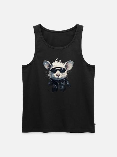 Coole Ratte - Männer Premium Bio Tank Top - Schwarz