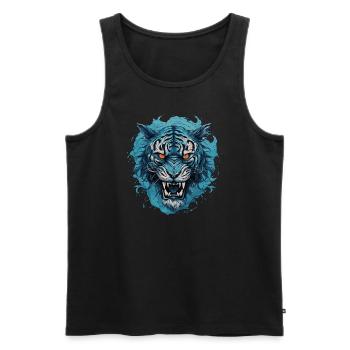 Tigre - Débardeur bio Premium Homme - noir - Devant - Michal (187cm)