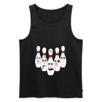 bowling - Débardeur bio Premium Homme - noir - Devant - Michal (187cm)