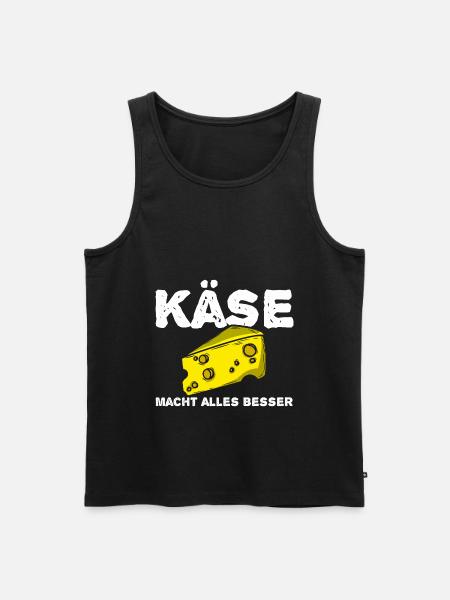 Käse - Männer Premium Bio Tank Top - Schwarz