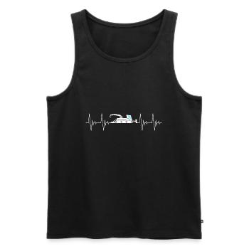 Dameuse Heartbeat Slopes Véhicule rempli - Débardeur bio Premium Homme - noir - Devant - AI Model Male 178 light (178cm)