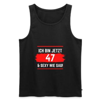 Geburtstag 47 - Männer Premium Bio Tank Top - Schwarz - Vorne - Michal (187cm)