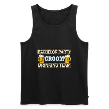Marriage Bride Groom Bachelor Bachelorette Party - Men's Premium Organic Tank Top - black - Front - Michal (187cm)