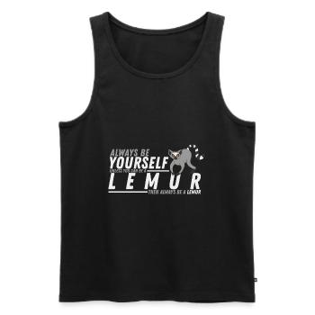 Lémurien - Débardeur bio Premium Homme - noir - Devant - Michal (187cm)