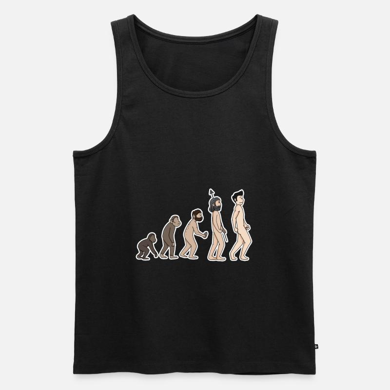 Evolution - Männer Premium Bio Tank Top - Schwarz