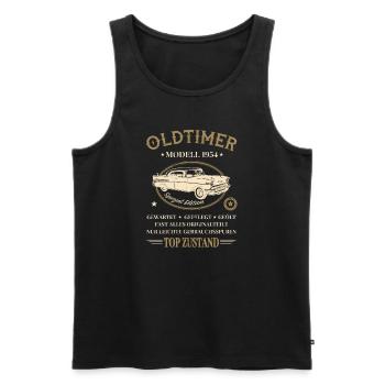 Oldtimer Baujahr 1954 - Männer Premium Bio Tank Top - Schwarz - Vorne - Michal (187cm)