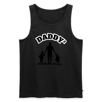 Daddy² 2 Children Black - Männer Premium Bio Tank Top - Schwarz - Vorne - AI Model Male 178 light (178cm)