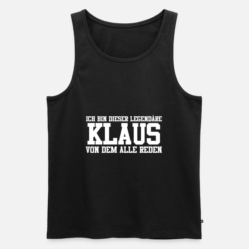 Klaus Name Design - Männer Premium Bio Tank Top - Schwarz