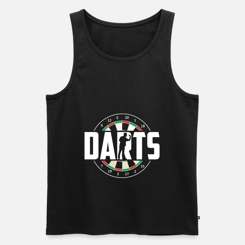 Dart - Männer Premium Bio Tank Top - Schwarz