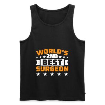 Chirurg - Männer Premium Bio Tank Top - Schwarz - Vorne - AI Model Male 178 light (178cm)