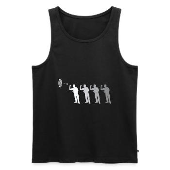 Lustige Darts und Dart Geschenke für Dartspieler - Männer Premium Bio Tank Top - Schwarz - Vorne - AI Model Male 178 light (178cm)
