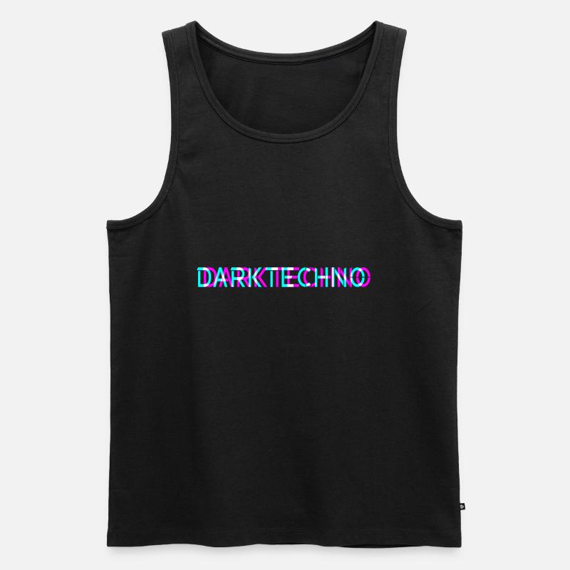 Techno - Techno music - Rave - Dark Techno - Männer Premium Bio Tank Top - Schwarz