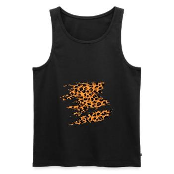 Leopard - Männer Premium Bio Tank Top - Schwarz - Vorne - AI Model Male 178 light (178cm)
