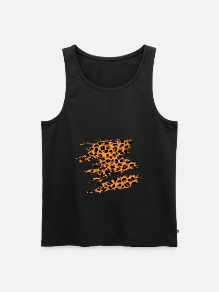 leopard - Men's Premium Organic Tank Top - black