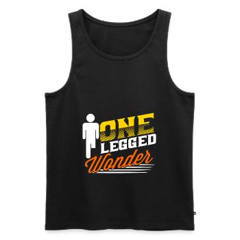 Bein Amputiert Arm Kämpfer Geschenk - Männer Premium Bio Tank Top - Schwarz - Vorne - Michal (187cm)